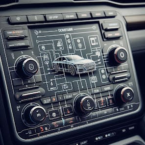 在車上操作汽車音響的圖.pn