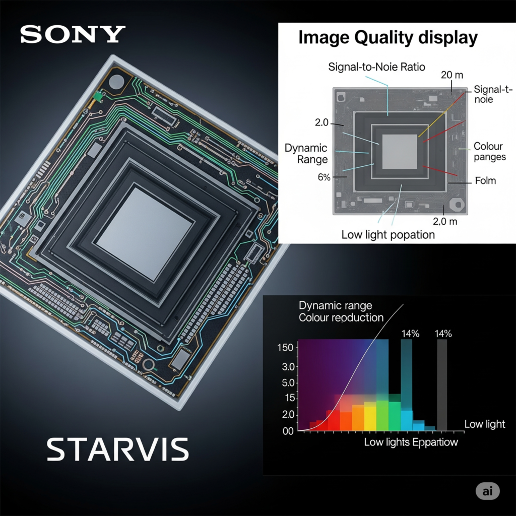 Sony STARVIS CMOS 感光元件與高畫質成像效果示意圖